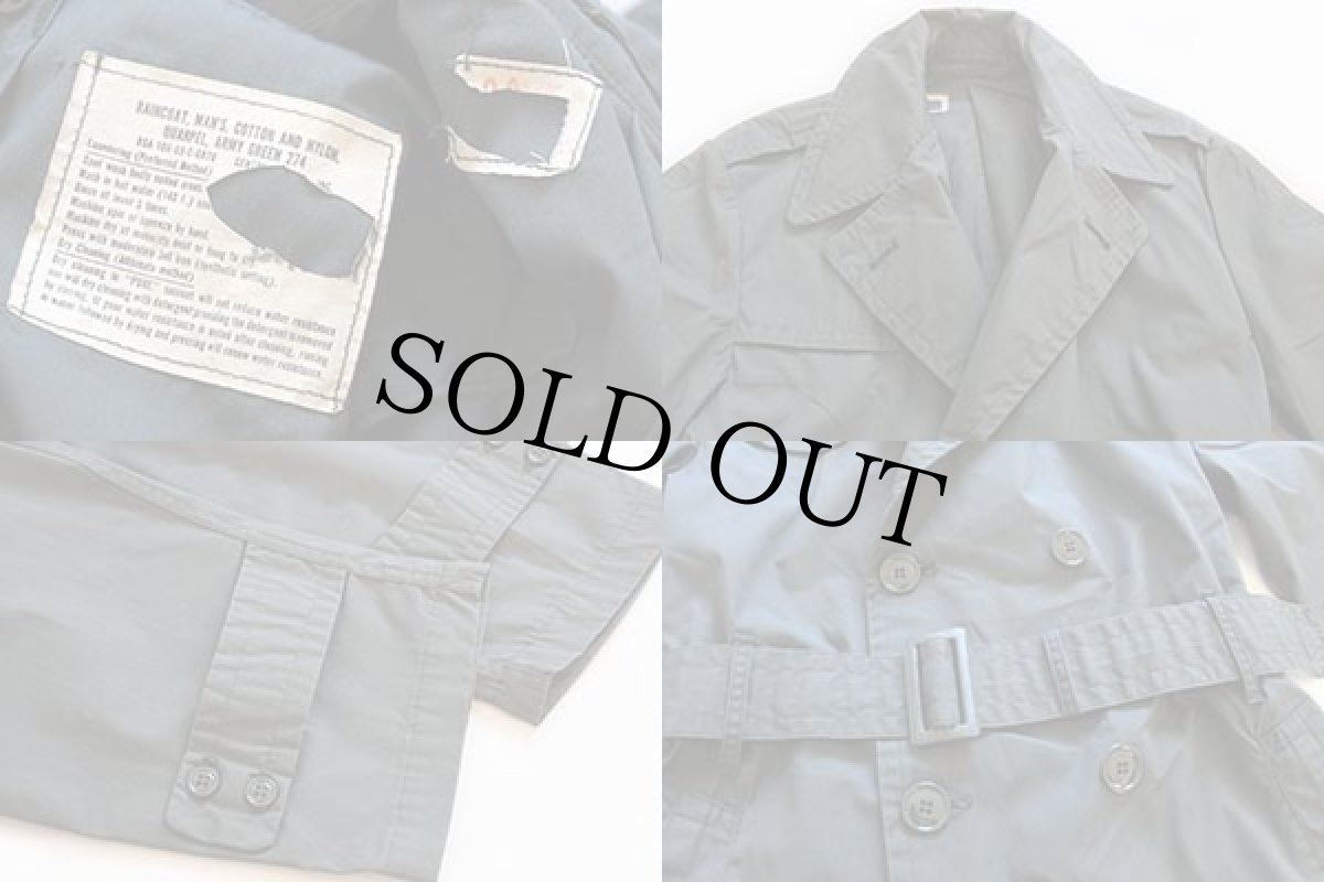 画像3: 60s 米軍 U.S.ARMY トレンチコート グリーン★レインコート (3)