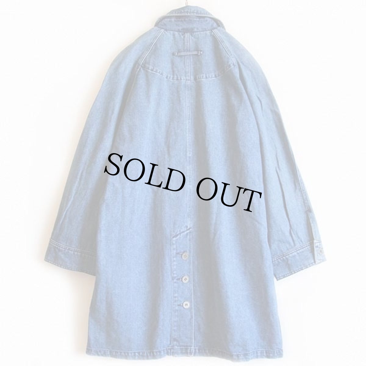 画像2: 80s EddieBauerエディーバウアー デニム ステンカラーコート M (2)