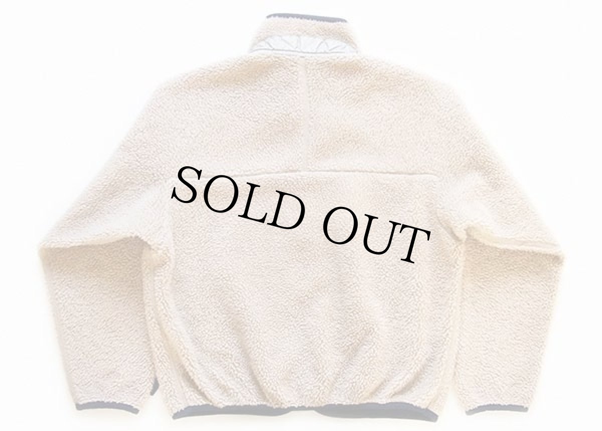 画像2: 90s USA製 patagoniaパタゴニア レトロカーディガン フリースジャケット ナチュラル KIDS' 12 (2)