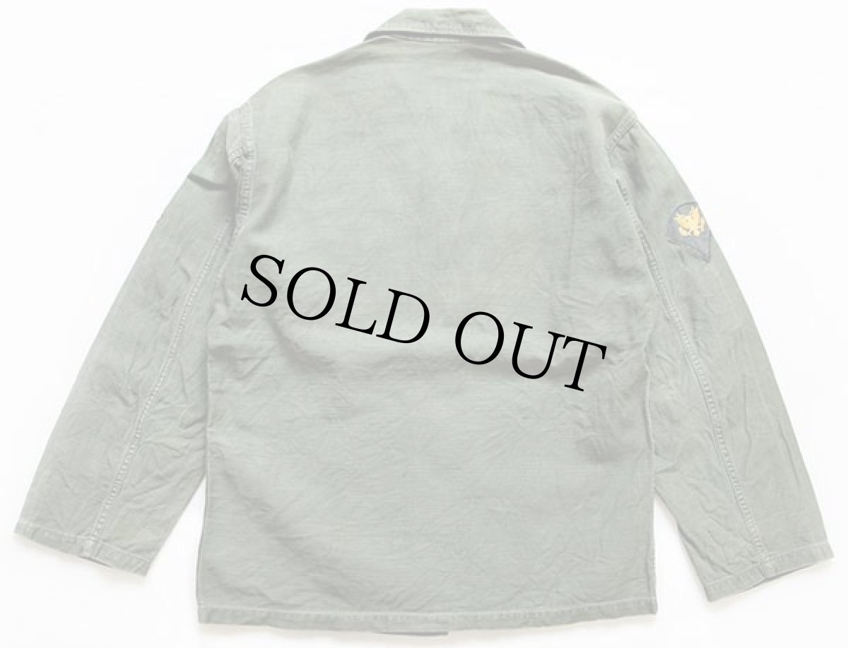 画像2: 60s 米軍 U.S.ARMY パッチ付き ユーティリティシャツ (2)