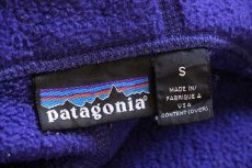 画像4: 90s USA製 patagoniaパタゴニア フリースパーカー 青紫 S (4)