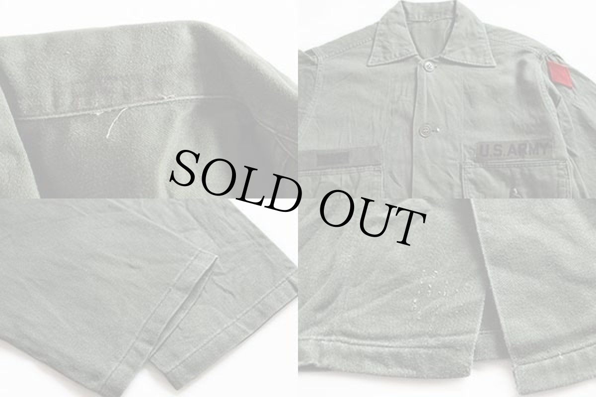画像3: 60s 米軍 U.S.ARMY パッチ付き ユーティリティシャツ (3)
