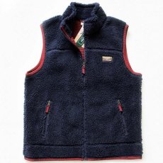 画像1: 未使用★L.L.Bean マウンテン パイル フリースベスト 紺 L (1)