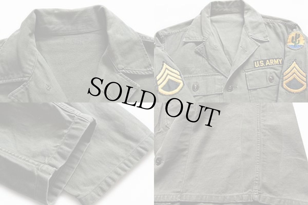 画像3: 50s 米軍 U.S.ARMY パッチ付き ユーティリティシャツ (3)