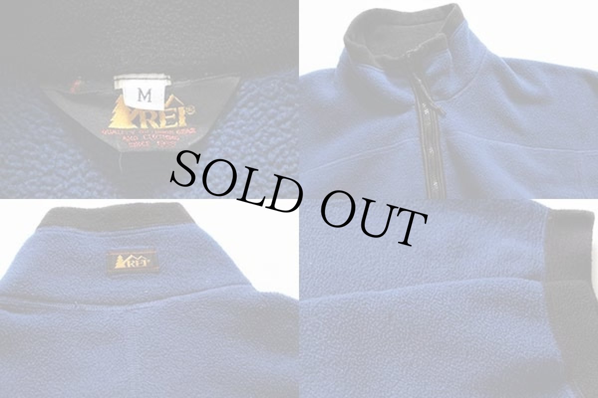 画像3: 90s REI POLARTEC フリースジャケット 濃青 M (3)