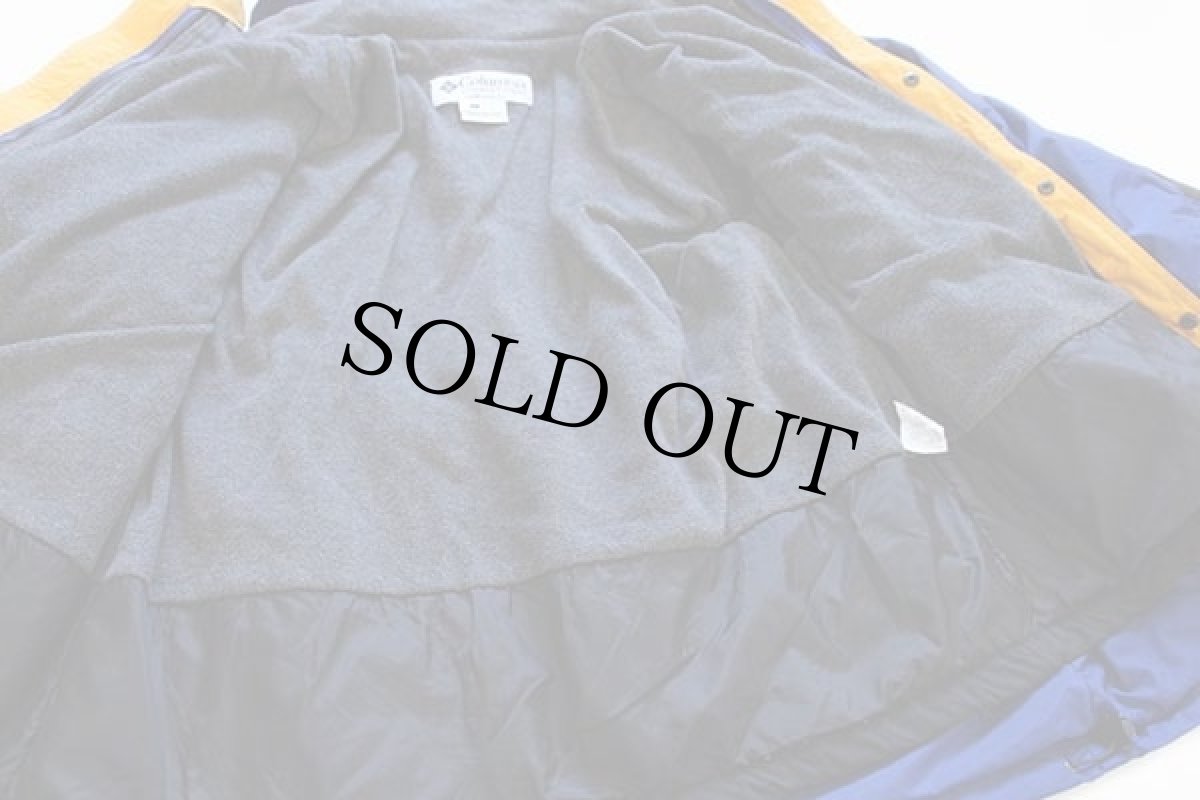 画像7: 90s Columbiaコロンビア Boulder Ridge フリースライナー付き ナイロンパーカー 青×黒 L (7)