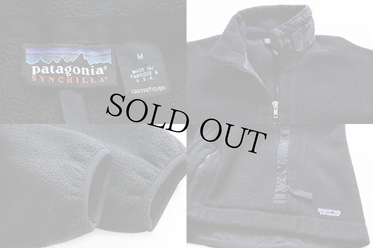 画像3: 90s USA製 patagoniaパタゴニア シンチラ フリース ジャケット 黒 M (3)