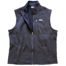 画像1: patagoniaパタゴニア ベターセーター フリースベスト 黒 XL (1)