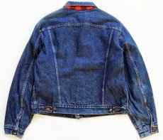 画像2: 80s USA製 Levi'sリーバイス 71411 バッファローチェック ネルライナー デニムジャケット 4ポケット 46L (2)