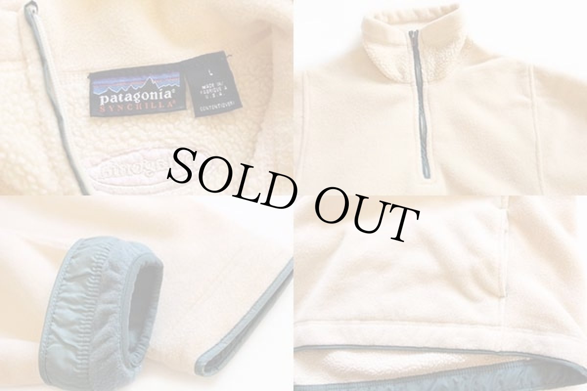 画像3: 90s USA製 patagoniaパタゴニア プルオーバー シンチラ フリース アイボリー L (3)