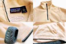 画像3: 90s USA製 patagoniaパタゴニア プルオーバー シンチラ フリース アイボリー L (3)