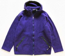 画像1: 90s USA製 patagoniaパタゴニア フリースパーカー 青紫 S (1)