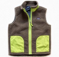 画像1: patagoniaパタゴニア レトロX フリースベスト Ash Tan キッズXL (1)