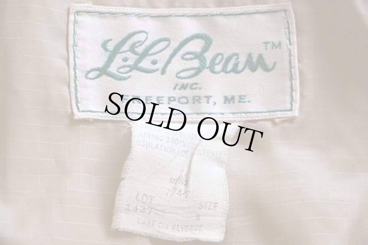 画像4: 70s L.L.Bean 筆記体タグ 中綿入り ナイロンジャケット 緑 M (4)