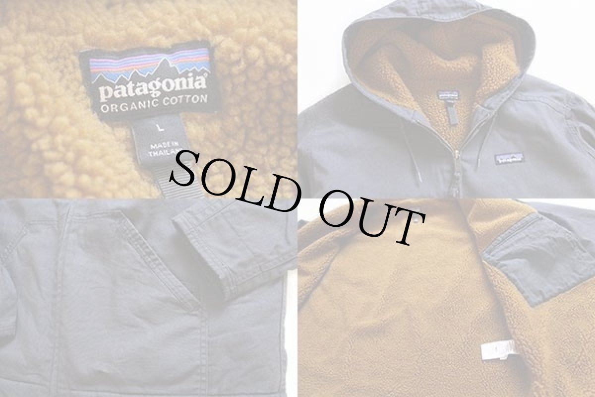 画像3: patagoniaパタゴニア フリースライナー オーガニックコットン ラインド キャンバス フーディー フォージグレー L★焚火ジャケット (3)