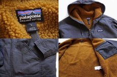 画像3: patagoniaパタゴニア フリースライナー オーガニックコットン ラインド キャンバス フーディー フォージグレー L★焚火ジャケット (3)