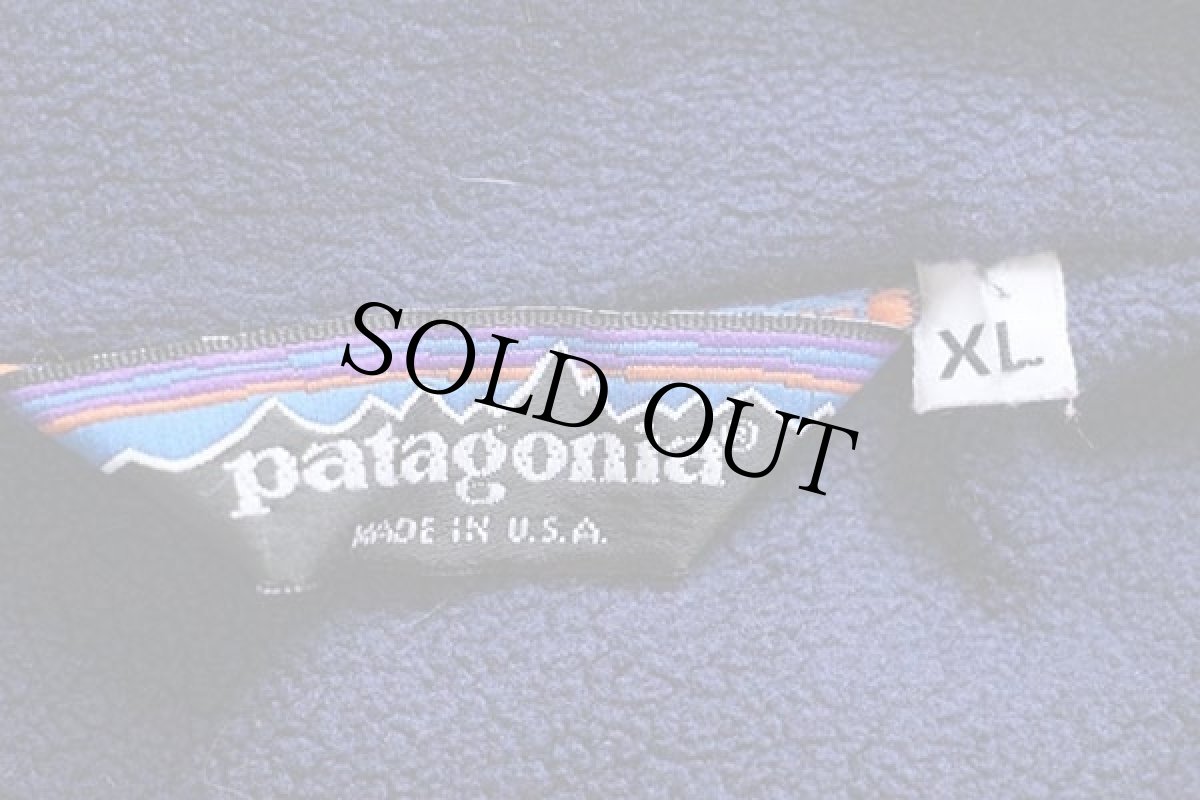 画像4: 80s USA製 patagoniaパタゴニア フリースライナー ナイロンジャケット 青×紺 XL★シェルドシンチラ (4)