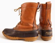 画像2: 90s USA製 L.L.Bean 7ホール ビーンブーツ タン×ブラウン 7M (2)