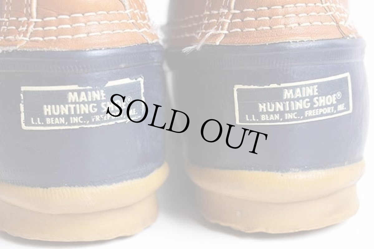 画像7: 80s USA製 L.L.Bean 5ホール メインハンティング ビーンブーツ タン×ネイビー 11LM (7)