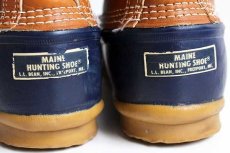 画像7: 80s USA製 L.L.Bean 5ホール メインハンティング ビーンブーツ タン×ネイビー 11LM (7)