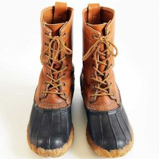 画像3: 90s USA製 L.L.Bean 7ホール ビーンブーツ タン×ブラウン 7M (3)