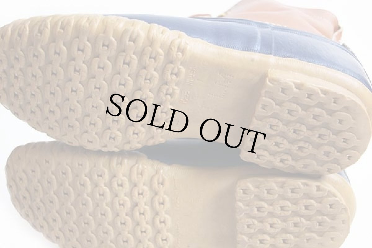 画像4: 80s USA製 L.L.Bean 5ホール メインハンティング ビーンブーツ タン×ネイビー 11LM (4)