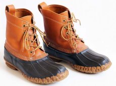 画像1: USA製 L.L.Bean 5ホール シンサレート ビーンブーツ タン×ブラウン 8LGM (1)