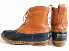 画像2: USA製 L.L.Bean 5ホール シンサレート ビーンブーツ タン×ブラウン 8LGM (2)