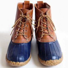 画像3: 80s USA製 L.L.Bean 5ホール メインハンティング ビーンブーツ タン×ネイビー 11LM (3)