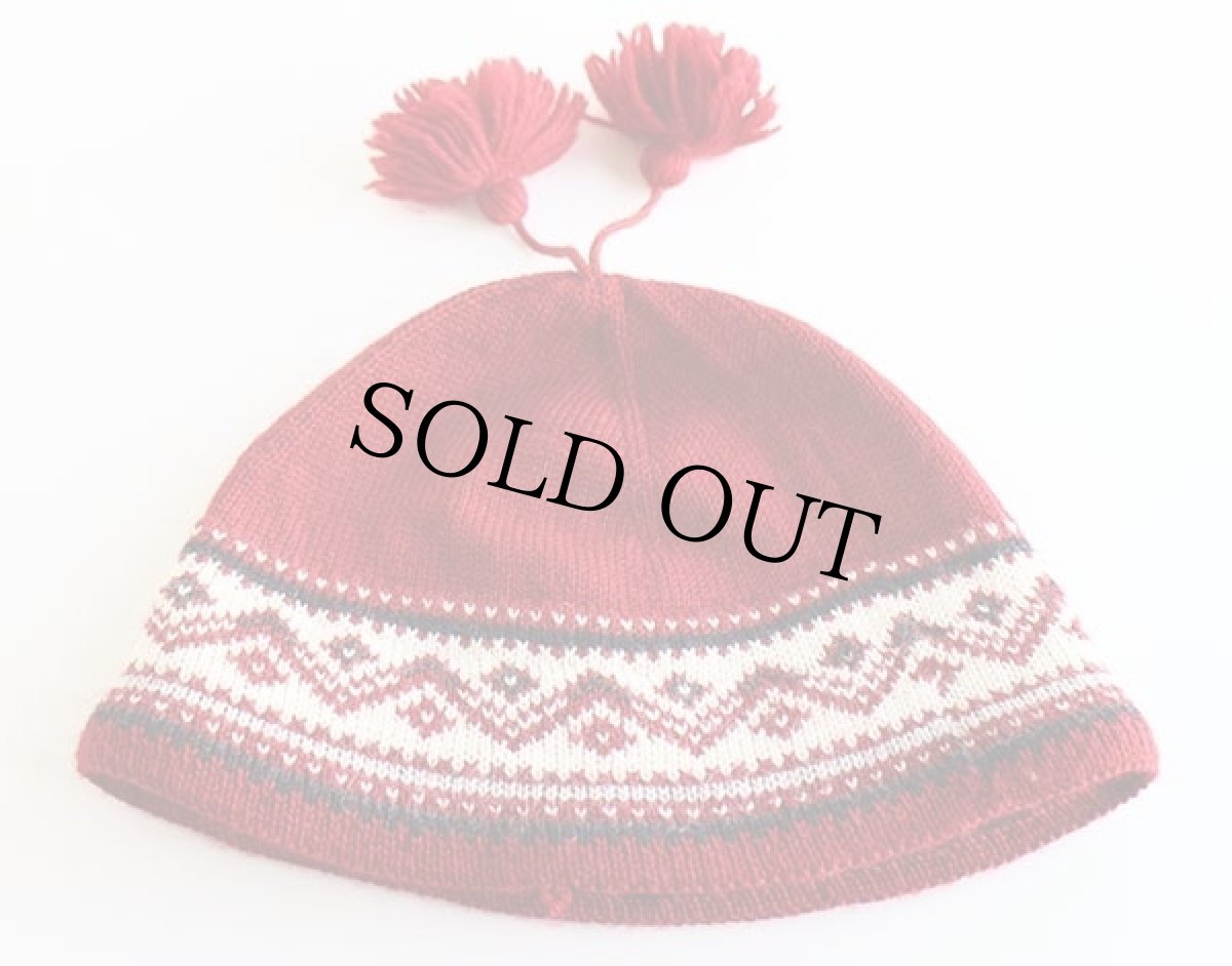 画像2: ノルウェー製 DALE OF NORWAY ノルディック柄 ウール ニットキャップ L (2)