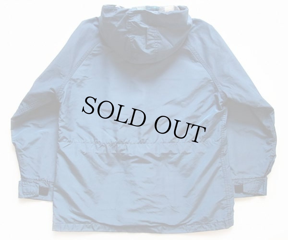 画像2: 80s USA製 Woolrichウールリッチ タータンチェック ウールライナー マウンテンパーカー 紺 W-L (2)