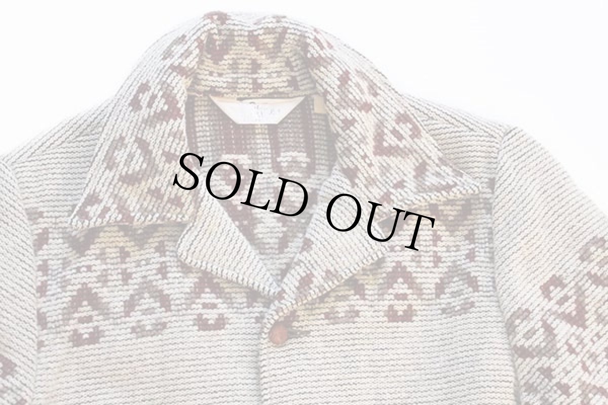 画像3: 70s Woolrichウールリッチ フォークロア柄 ウール ラグジャケット M (3)