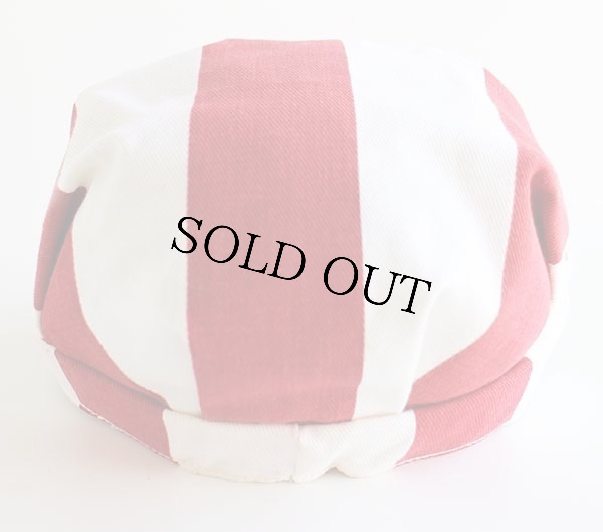 画像2: 70s BIG SMITHビッグスミス 紅白ストライプ コットン ワークキャップ 赤×白 (2)