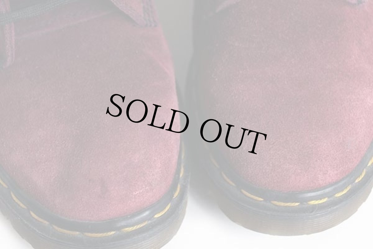 画像8: 英国製 DR.MARTENSドクターマーチン スエードレザー 6ホールブーツ ワインレッド UK9 (8)