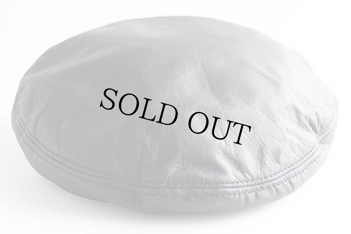 画像2: USA製 HENSCHEL HAT ヘンシェル スタッズ付き オールレザーキャップ 黒 XL (2)