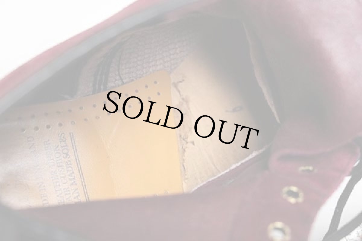 画像7: 英国製 DR.MARTENSドクターマーチン スエードレザー 6ホールブーツ ワインレッド UK9 (7)