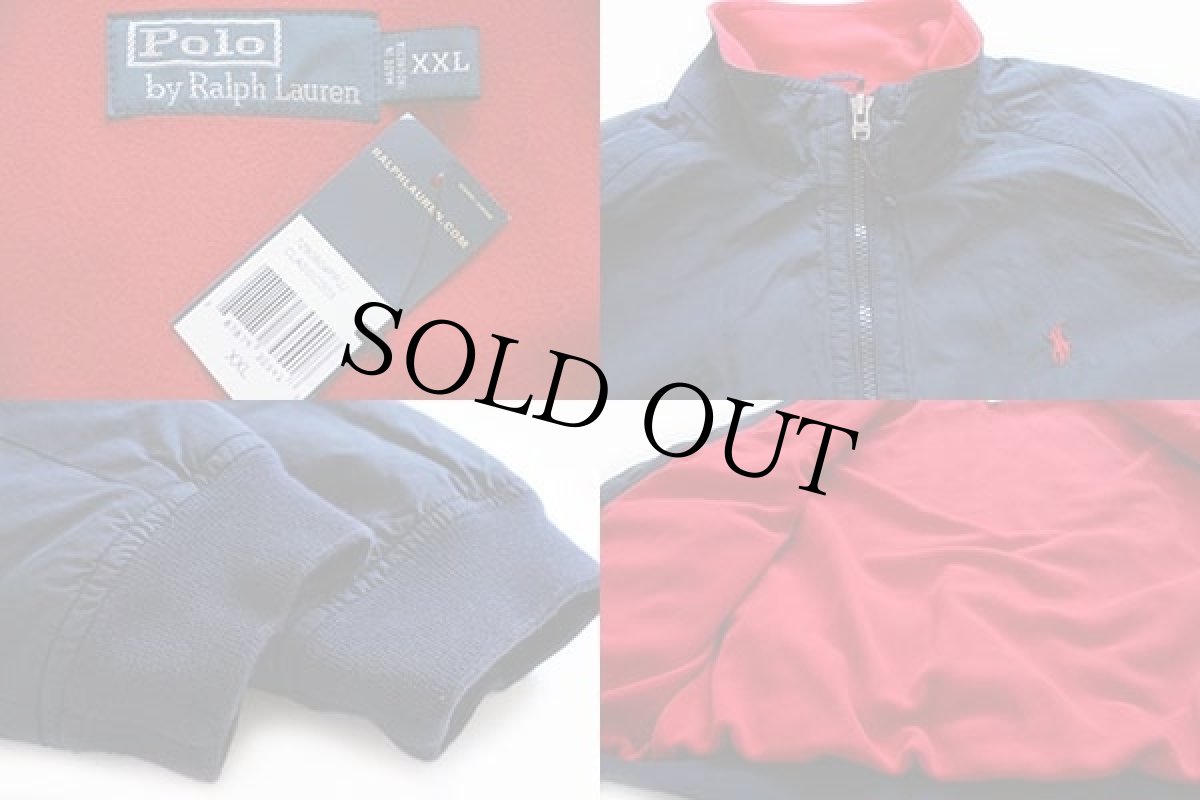 画像3: 未使用★ポロ ラルフローレン ワンポイント フリースライナー コットン×ナイロンジャケット 紺 XXL (3)