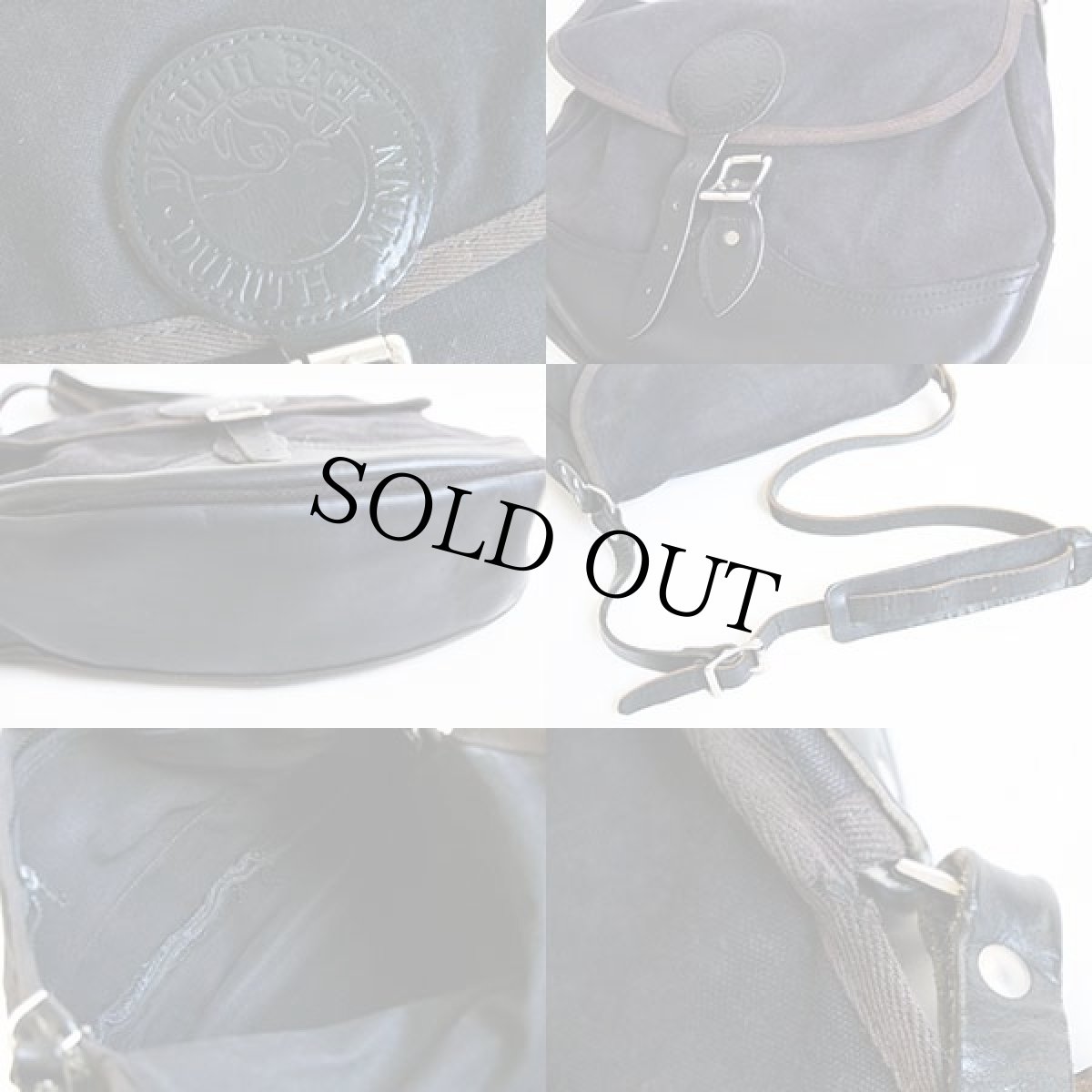 画像3: USA製 DULUTH PACKダルースパック キャンバス×レザー ショルダーバッグ 黒 (3)