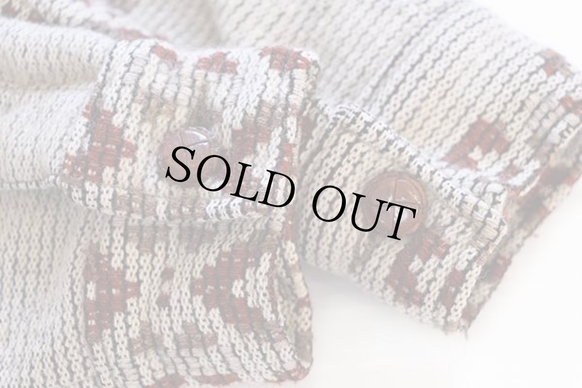 画像6: 70s Woolrichウールリッチ フォークロア柄 ウール ラグジャケット M (6)