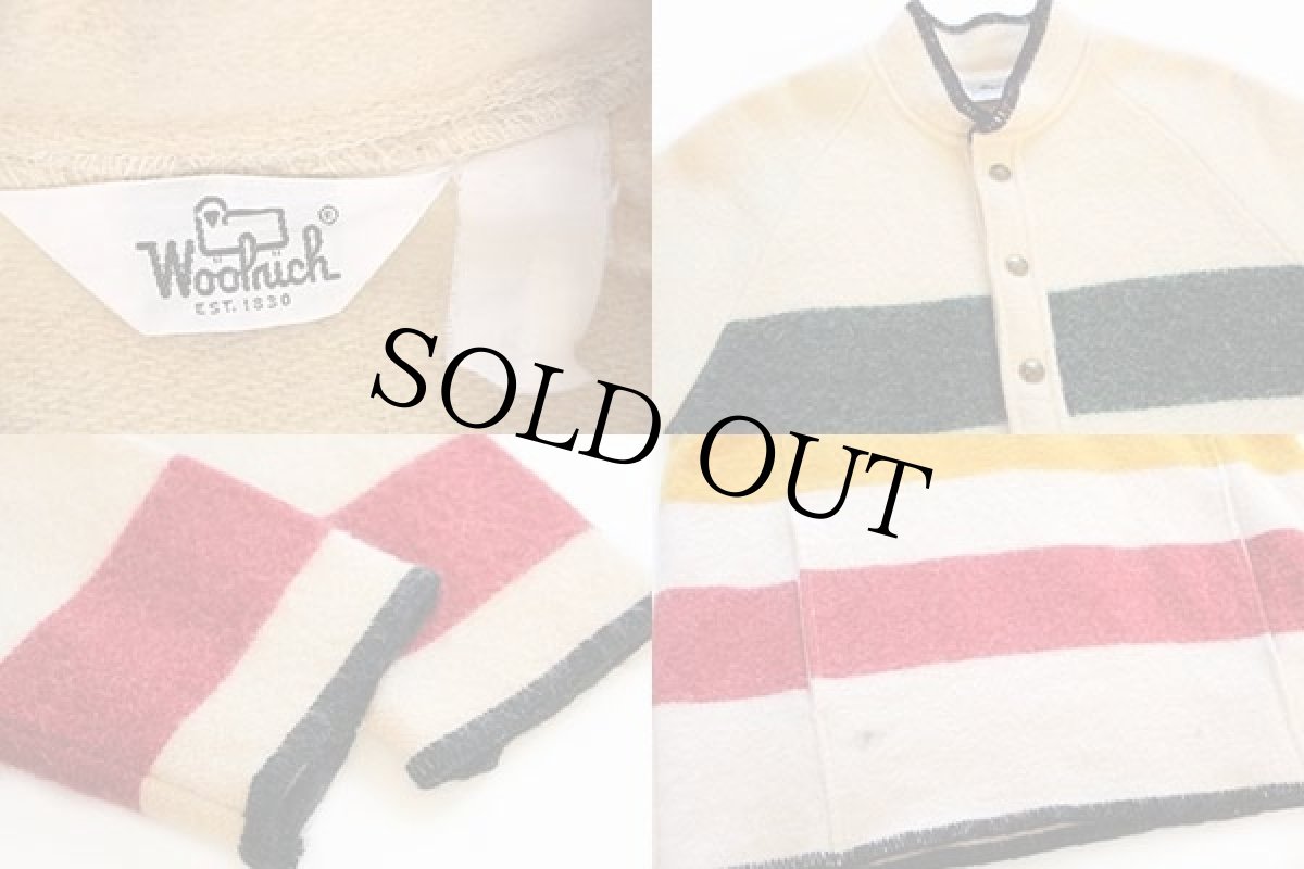 画像3: 70s Woolrichウールリッチ マルチボーダー プルオーバー ウールジャケット (3)