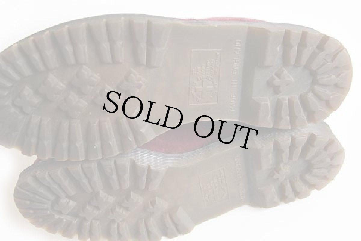 画像4: 英国製 DR.MARTENSドクターマーチン スエードレザー 6ホールブーツ ワインレッド UK9 (4)