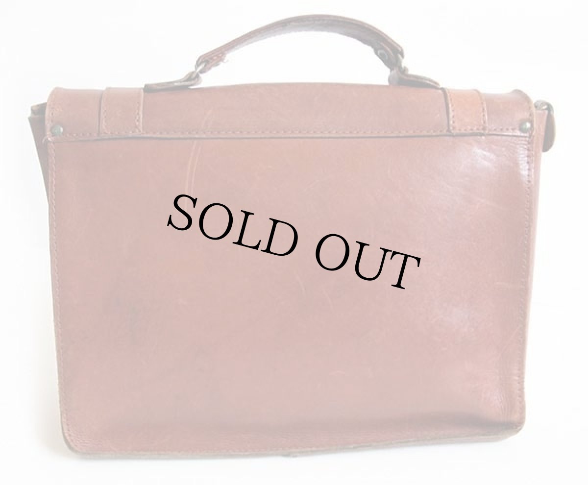 画像2: 90s EddieBauerエディーバウアー 2WAY レザー ブリーフケース 茶 (2)