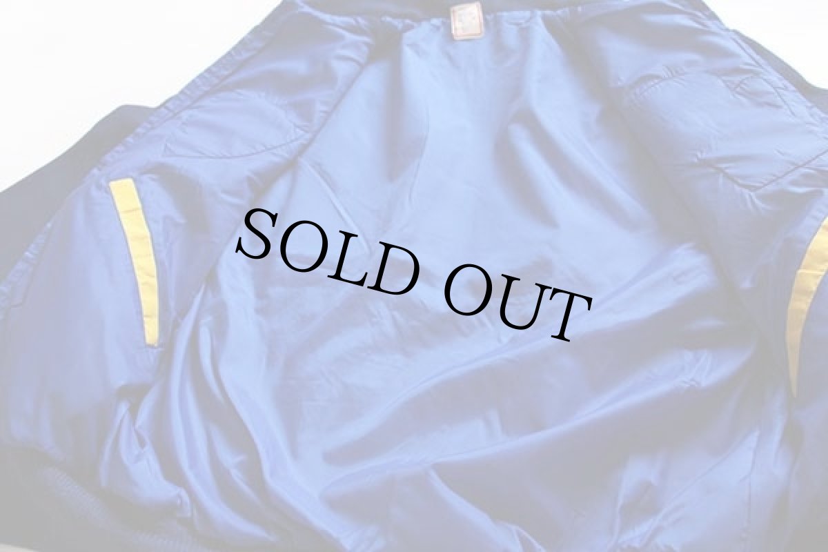 画像6: 70s USA製 BUTWINバトウィン パッチ付き メルトン ウール×ナイロン リバーシブル スタジャン 青×黄 42 (6)