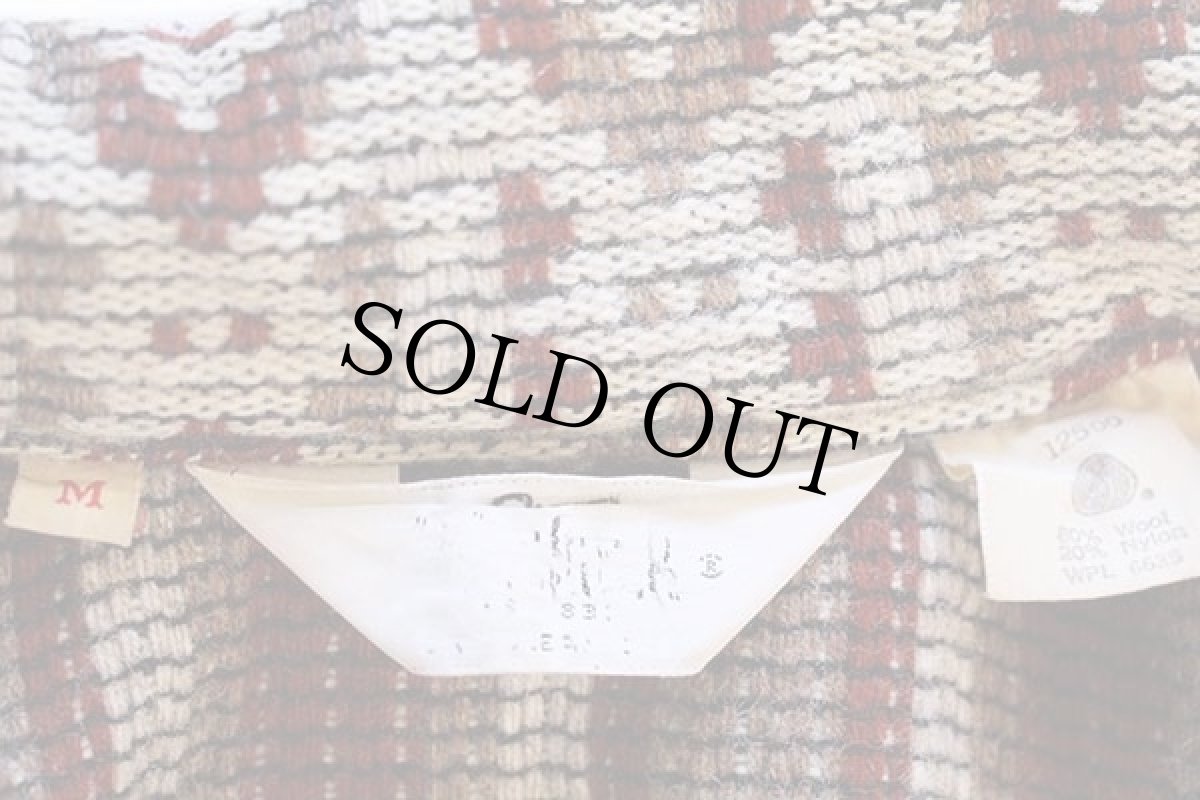 画像4: 70s Woolrichウールリッチ フォークロア柄 ウール ラグジャケット M (4)