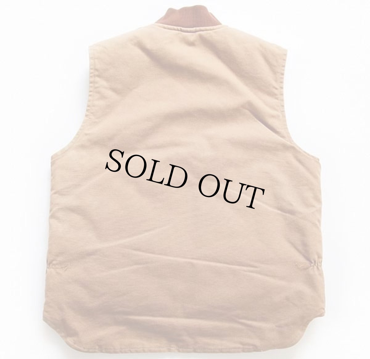 画像2: 90s carharttカーハート キルティングライナー ダックベスト 茶 L (2)