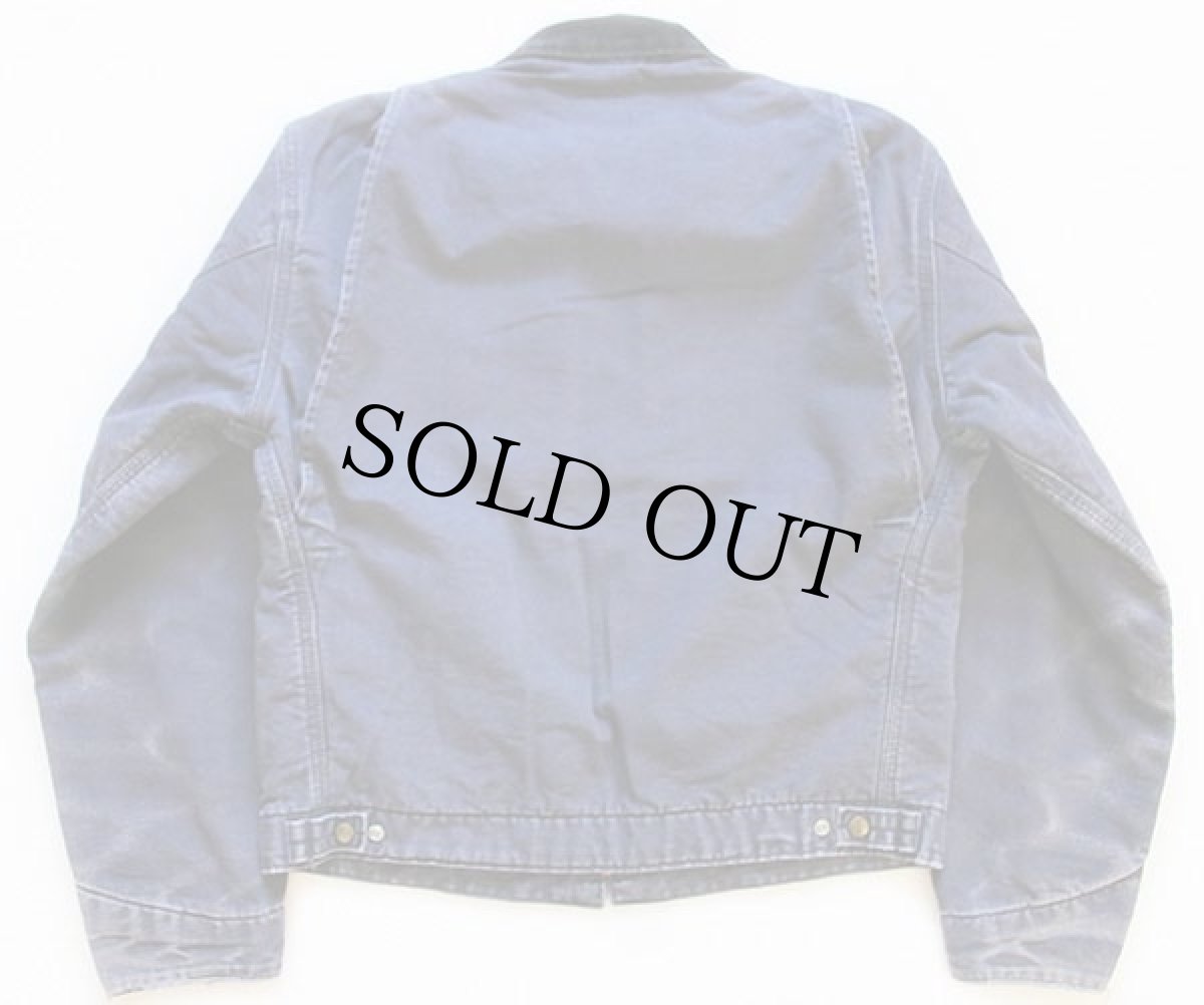 画像2: 90s USA製 carharttカーハート ブランケットライナー ダック地 デトロイトジャケット 薄紺 M (2)