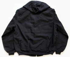 画像2: デッドストック★USA製 carharttカーハート ダック地 アクティブジャケット パーカー 黒 L (2)