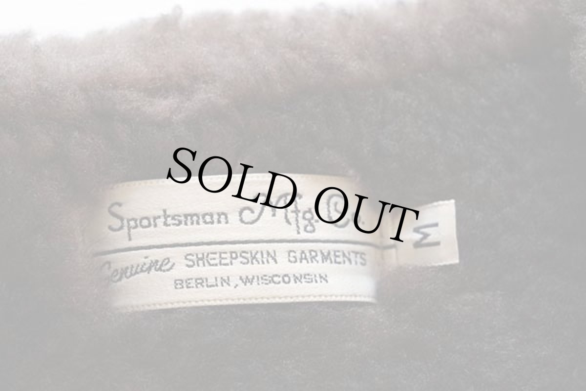 画像4: USA製 Sportsman シープスキン リアル ムートンベスト 焦げ茶 M (4)