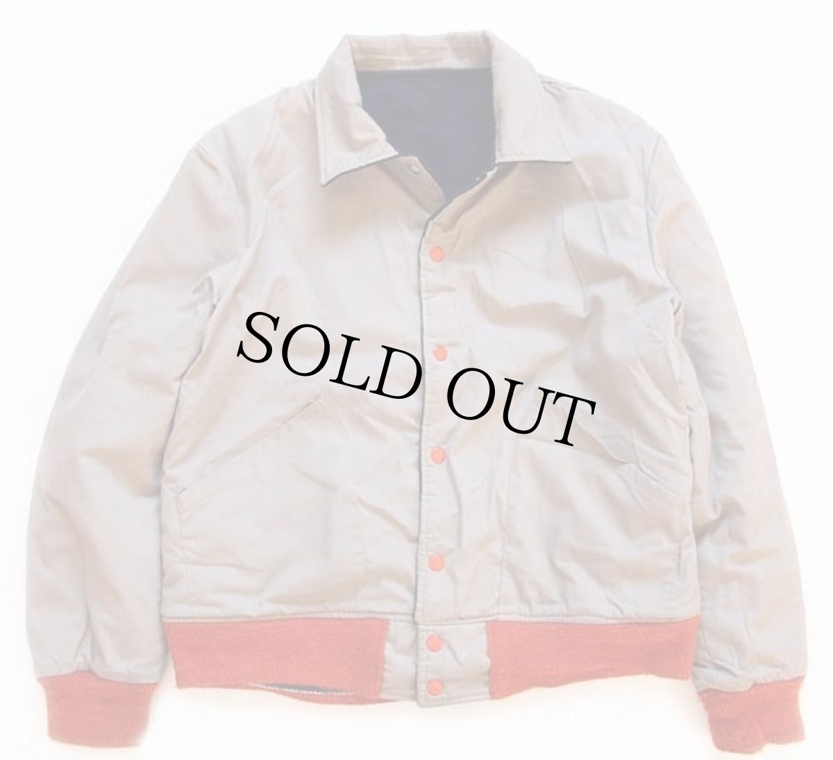 画像3: 80s USA製 BUTWINバトウィン パッチ付き リバーシブル メルトン ウール 袖革スタジャン 紺 42 (3)