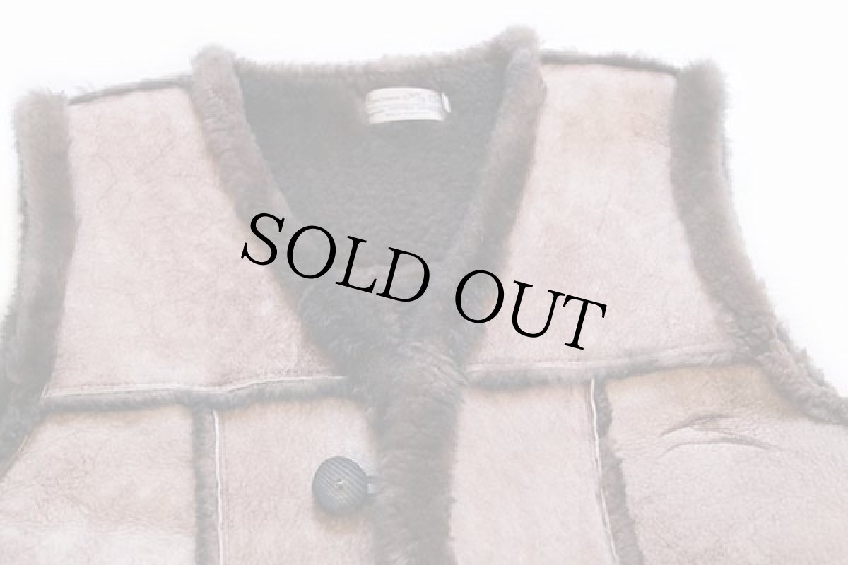 画像3: USA製 Sportsman シープスキン リアル ムートンベスト 焦げ茶 M (3)